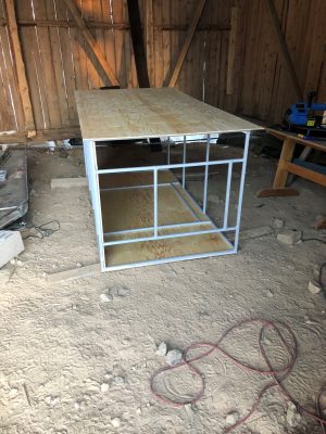 Svetsad stomme i fyrkantsprofil till fiskeark